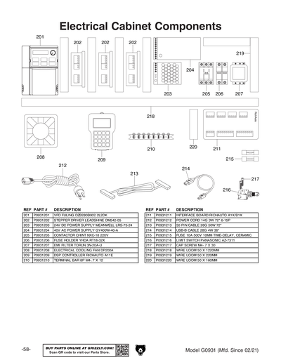 Part Diagram for G0931
