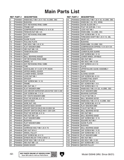 Part Diagram for G0948