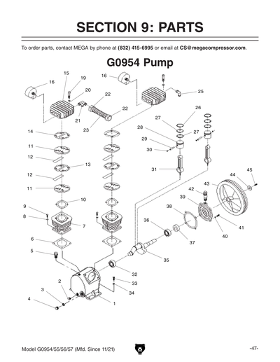 Part Diagram for G0957