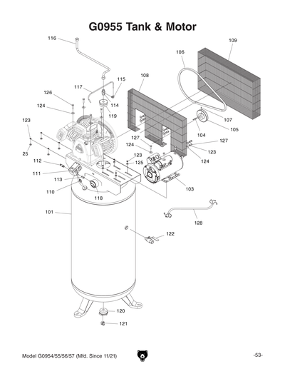Part Diagram for G0957