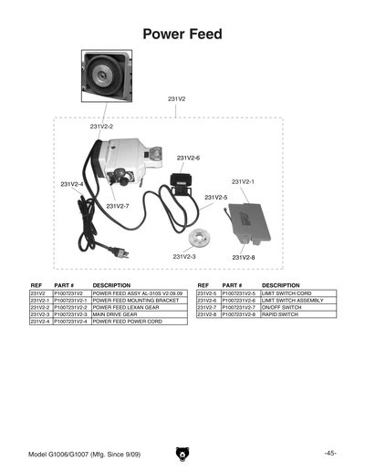 Part Diagram for G1006