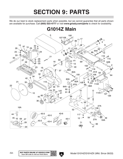 Part Diagram for G1014Z