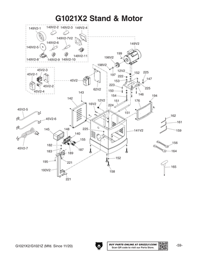 Part Diagram for G1021X2