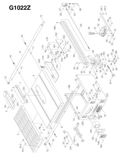 Part Diagram for G1022Z