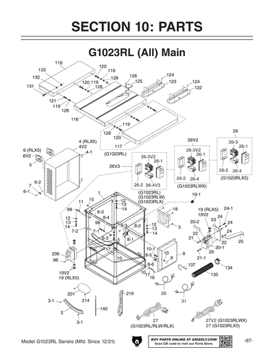 Part Diagram for G1023RLX