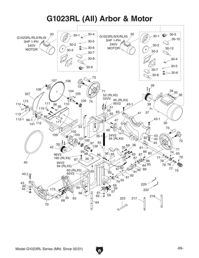 Part Diagram for G1023RLX