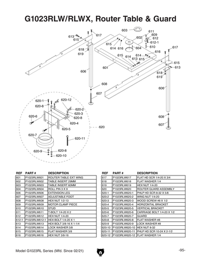 Part Diagram for G1023RLX