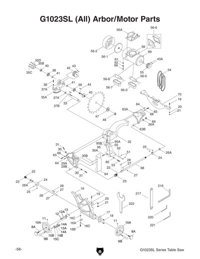 Part Diagram for G1023SLW