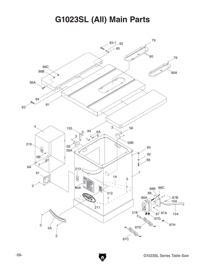 Part Diagram for G1023SLX