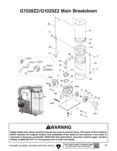 Part Diagram for G1029Z2P
