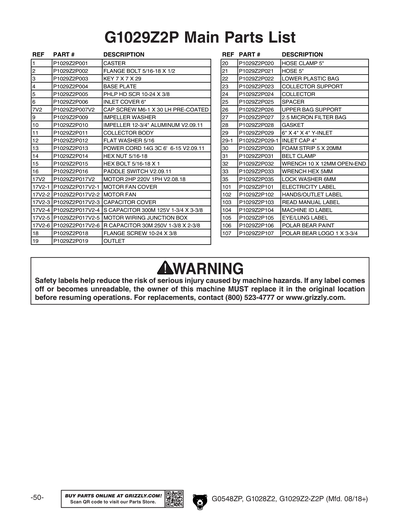 Part Diagram for G1029Z2P