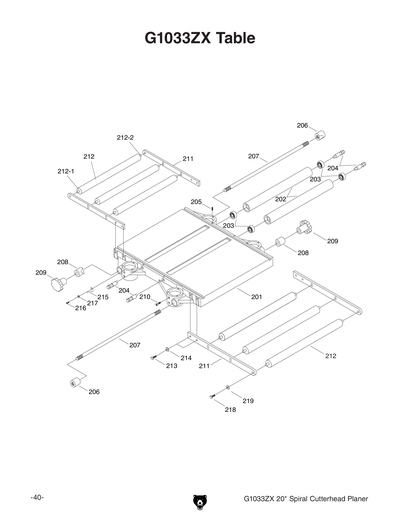 Parts for G1033ZX 20
