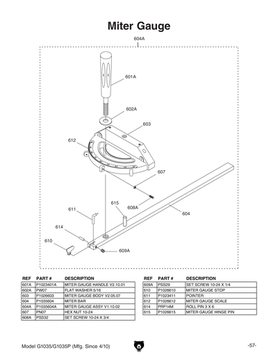 Part Diagram for G1035