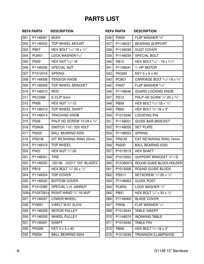 Part Diagram for G1148
