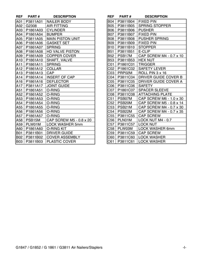 Part Diagram for G1847