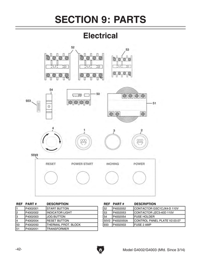Part Diagram for G4002