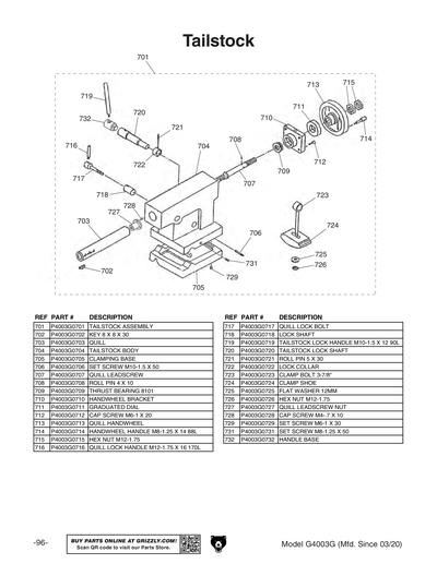 Part Diagram for G4003G