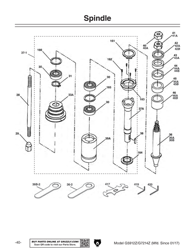 Parts for 5 HP Professional Spindle Shaper - Z Series