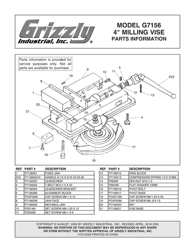 Part Diagram for G7156