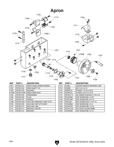 Part Diagram for G9730