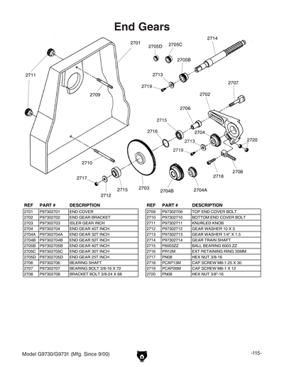 Part Diagram for G9731