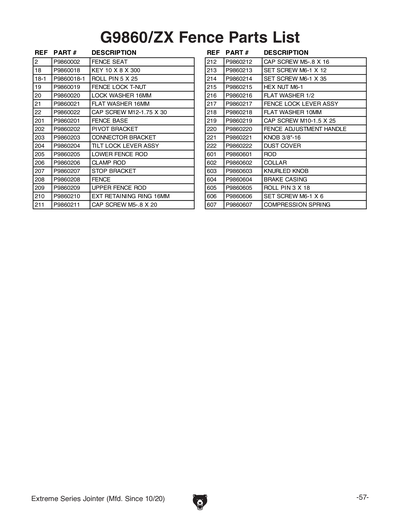 Part Diagram for G9953ZX