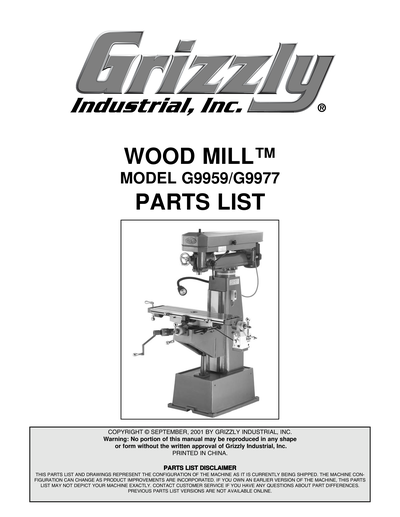 Part Diagram for G9959