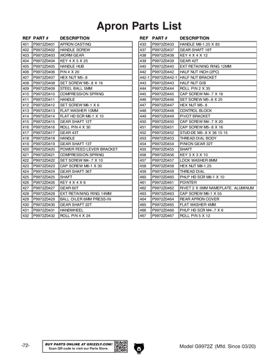 Part Diagram for G9972Z