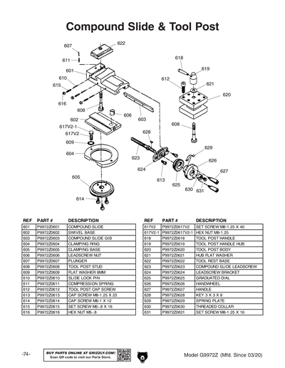 Parts for G9972Z 11