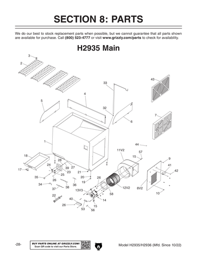 Part Diagram for H2936