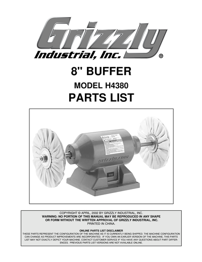 Part Diagram for H4380