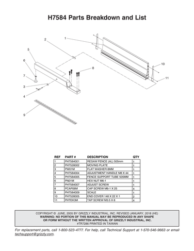 Part Diagram for H7584