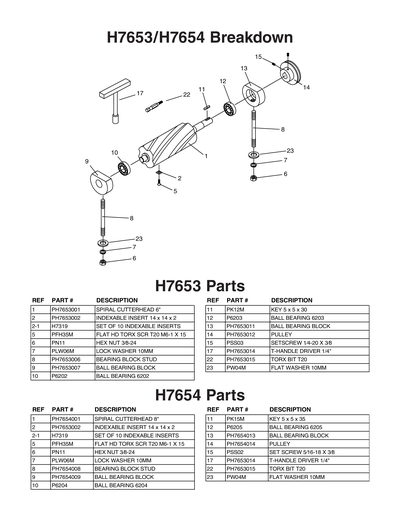 Part Diagram for H7654