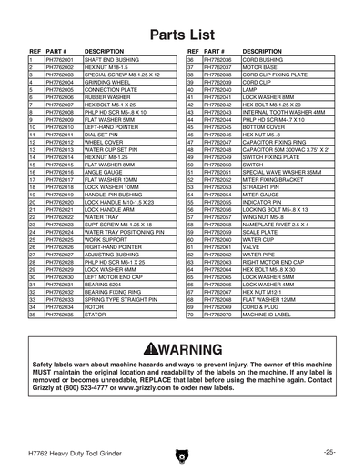 Part Diagram for H7762