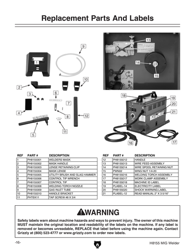 Part Diagram for H8155