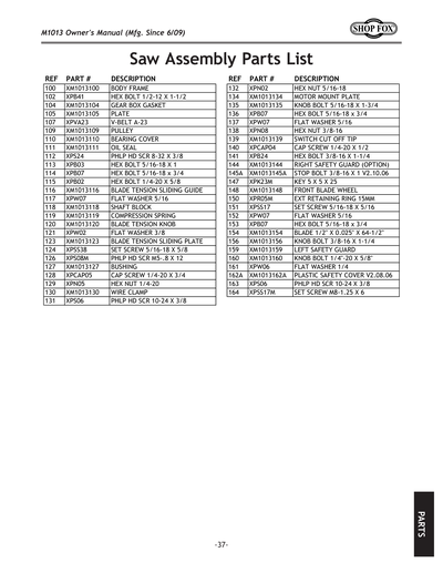 Part Diagram for M1013