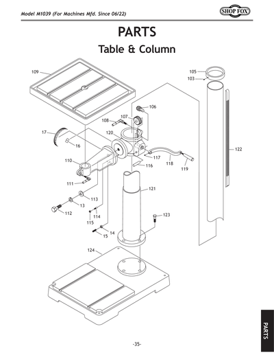 Parts for M1039 20