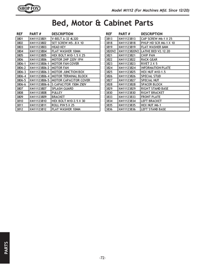 Part Diagram for M1112