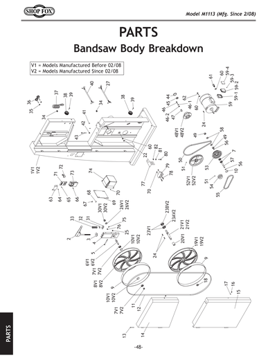Part Diagram for M1113