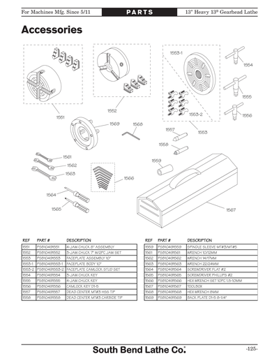 Part Diagram for SB1050