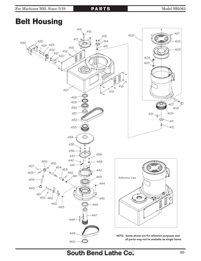 Part Diagram for SB1063