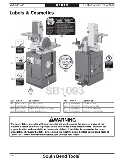 Part Diagram for SB1093
