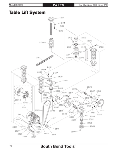 Part Diagram for SB1096