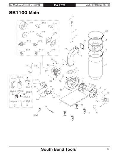Part Diagram for SB1100