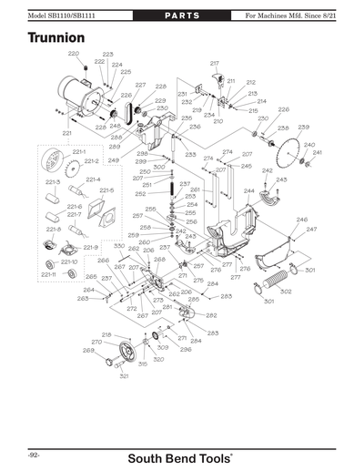 Part Diagram for SB1110