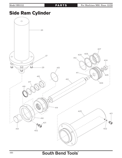 Part Diagram for SB1112