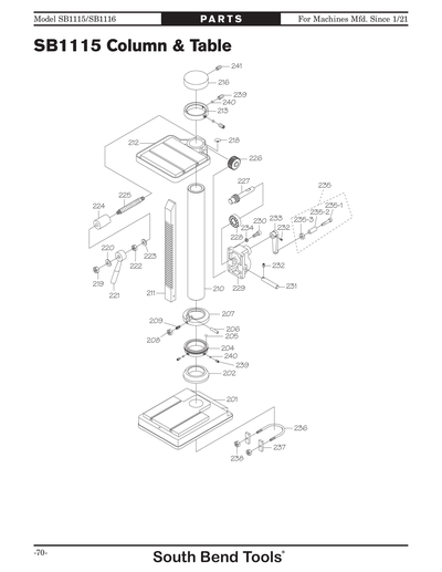 Part Diagram for SB1115