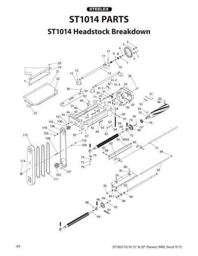 Part Diagram for ST1014