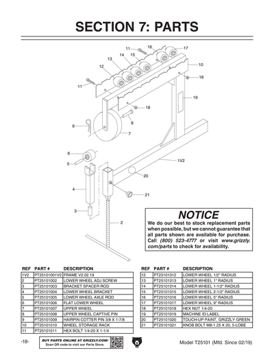 Part Diagram for T25101