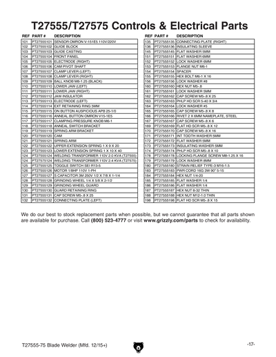 Part Diagram for T27575